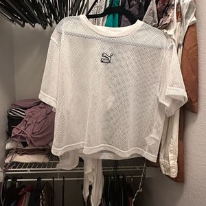 Sheer mesj Fishnet T shirt